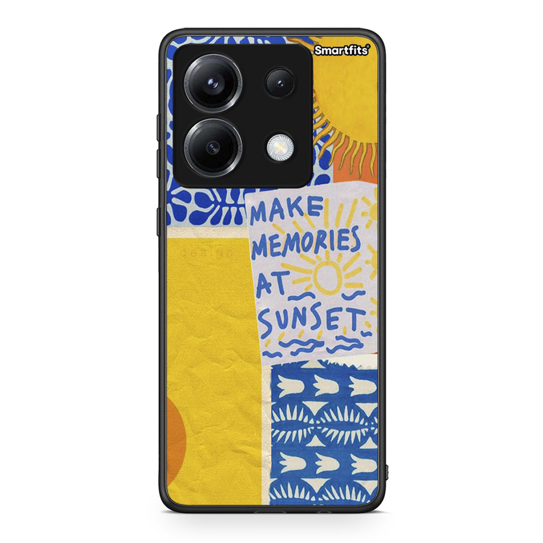 Xiaomi Poco X6 Sunset Memories Θήκη από τη Smartfits με σχέδιο στο πίσω μέρος και μαύρο περίβλημα | Smartphone case with colorful back and black bezels by Smartfits