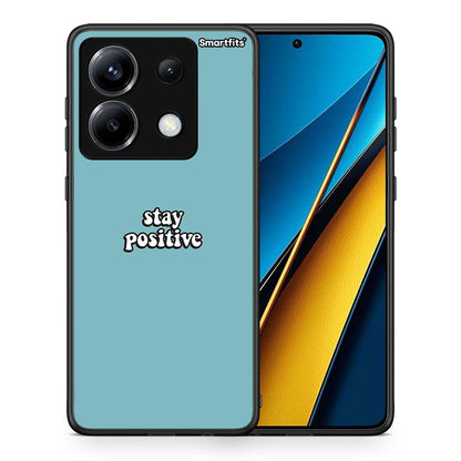 Θήκη Xiaomi Poco X6 Positive Text από τη Smartfits με σχέδιο στο πίσω μέρος και μαύρο περίβλημα | Xiaomi Poco X6 Positive Text case with colorful back and black bezels