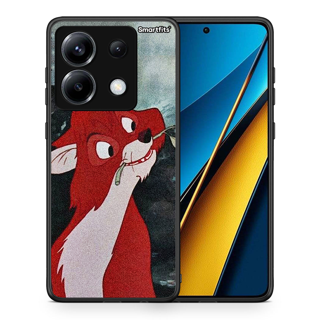 Θήκη Xiaomi Poco X6 Tod And Vixey Love 1 από τη Smartfits με σχέδιο στο πίσω μέρος και μαύρο περίβλημα | Xiaomi Poco X6 Tod And Vixey Love 1 case with colorful back and black bezels