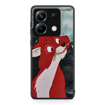 Xiaomi Poco X6 Tod And Vixey Love 1 θήκη από τη Smartfits με σχέδιο στο πίσω μέρος και μαύρο περίβλημα | Smartphone case with colorful back and black bezels by Smartfits