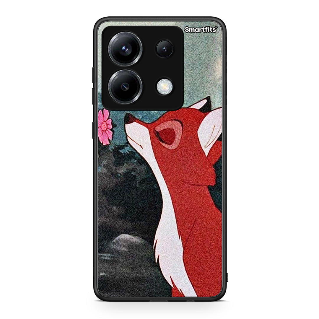 Xiaomi Poco X6 Tod And Vixey Love 2 θήκη από τη Smartfits με σχέδιο στο πίσω μέρος και μαύρο περίβλημα | Smartphone case with colorful back and black bezels by Smartfits