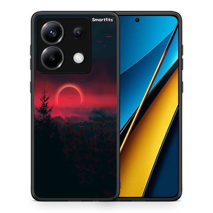 Θήκη Xiaomi Poco X6 Sunset Tropic από τη Smartfits με σχέδιο στο πίσω μέρος και μαύρο περίβλημα | Xiaomi Poco X6 Sunset Tropic case with colorful back and black bezels