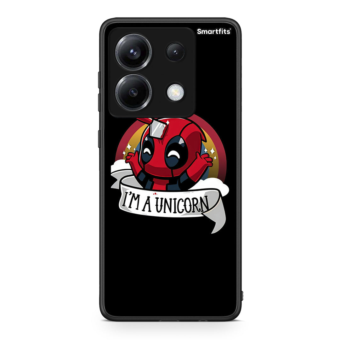 Xiaomi Poco X6 Unicorn Deadpool θήκη από τη Smartfits με σχέδιο στο πίσω μέρος και μαύρο περίβλημα | Smartphone case with colorful back and black bezels by Smartfits