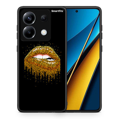 Θήκη Xiaomi Poco X6 Golden Valentine από τη Smartfits με σχέδιο στο πίσω μέρος και μαύρο περίβλημα | Xiaomi Poco X6 Golden Valentine case with colorful back and black bezels