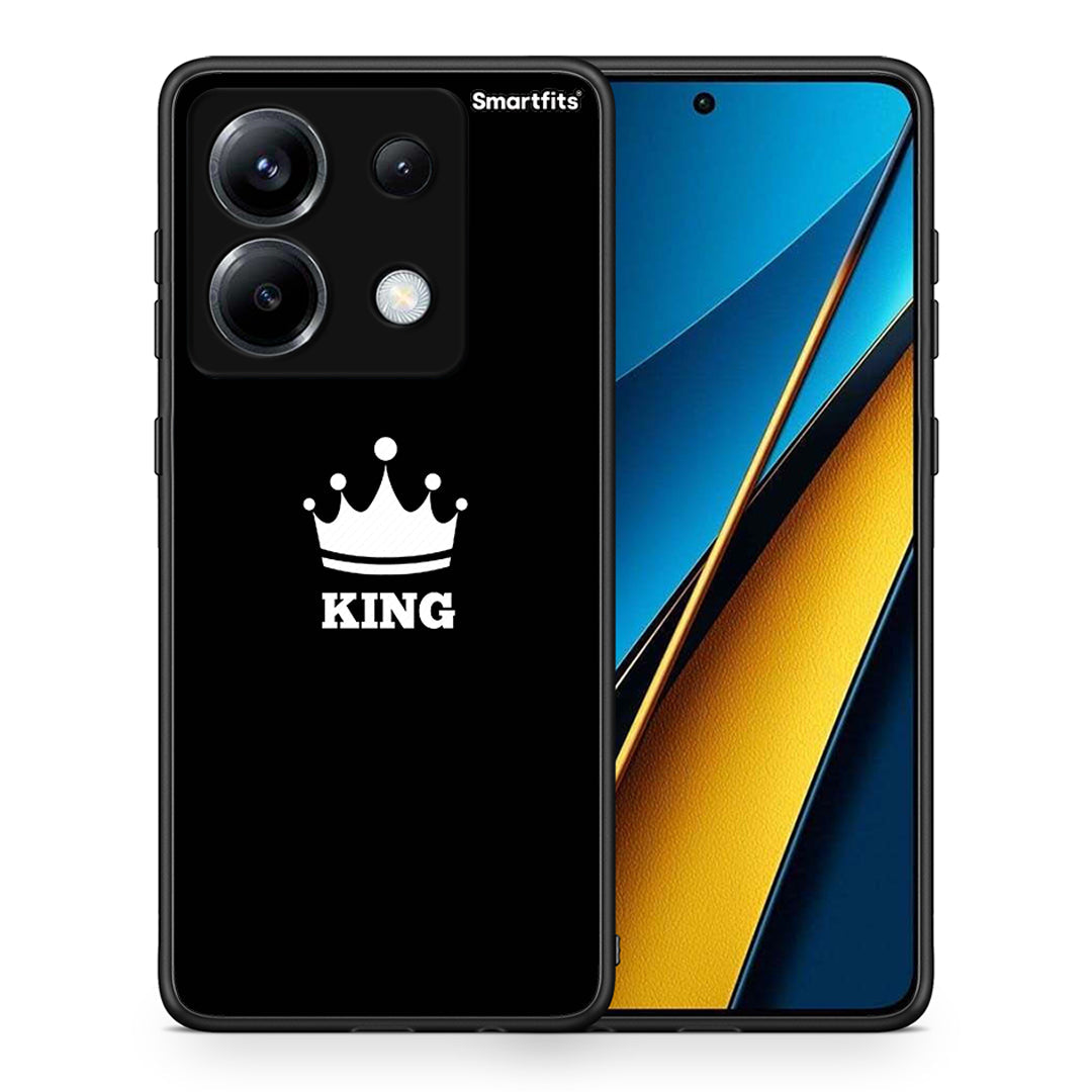 Θήκη Xiaomi Poco X6 King Valentine από τη Smartfits με σχέδιο στο πίσω μέρος και μαύρο περίβλημα | Xiaomi Poco X6 King Valentine case with colorful back and black bezels