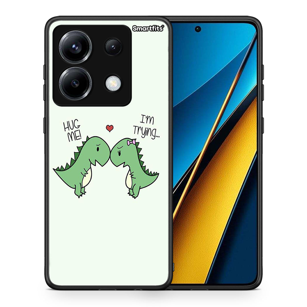 Θήκη Xiaomi Poco X6 Rex Valentine από τη Smartfits με σχέδιο στο πίσω μέρος και μαύρο περίβλημα | Xiaomi Poco X6 Rex Valentine case with colorful back and black bezels
