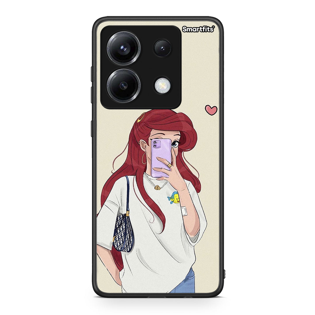 Xiaomi Poco X6 Walking Mermaid Θήκη από τη Smartfits με σχέδιο στο πίσω μέρος και μαύρο περίβλημα | Smartphone case with colorful back and black bezels by Smartfits