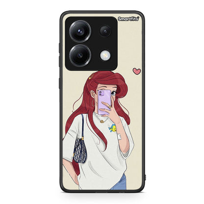Xiaomi Poco X6 Walking Mermaid Θήκη από τη Smartfits με σχέδιο στο πίσω μέρος και μαύρο περίβλημα | Smartphone case with colorful back and black bezels by Smartfits