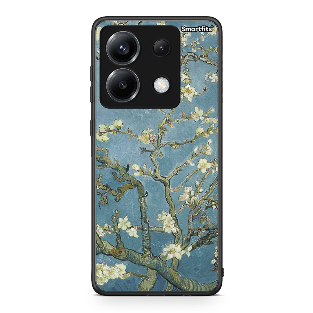 Xiaomi Poco X6 White Blossoms θήκη από τη Smartfits με σχέδιο στο πίσω μέρος και μαύρο περίβλημα | Smartphone case with colorful back and black bezels by Smartfits