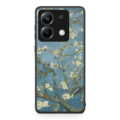 Xiaomi Poco X6 White Blossoms θήκη από τη Smartfits με σχέδιο στο πίσω μέρος και μαύρο περίβλημα | Smartphone case with colorful back and black bezels by Smartfits