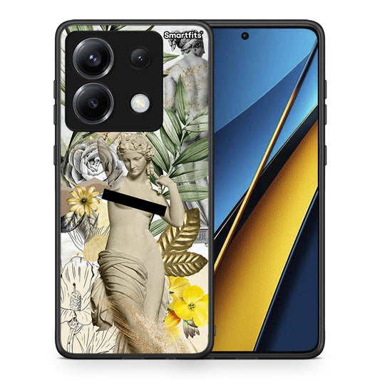 Θήκη Xiaomi Poco X6 Woman Statue από τη Smartfits με σχέδιο στο πίσω μέρος και μαύρο περίβλημα | Xiaomi Poco X6 Woman Statue case with colorful back and black bezels