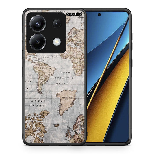 World Map - Xiaomi Poco X6 θήκη