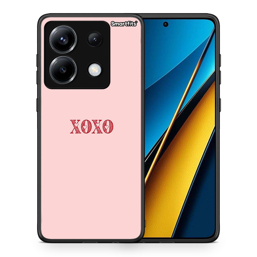 Θήκη Xiaomi Poco X6 XOXO Love από τη Smartfits με σχέδιο στο πίσω μέρος και μαύρο περίβλημα | Xiaomi Poco X6 XOXO Love case with colorful back and black bezels