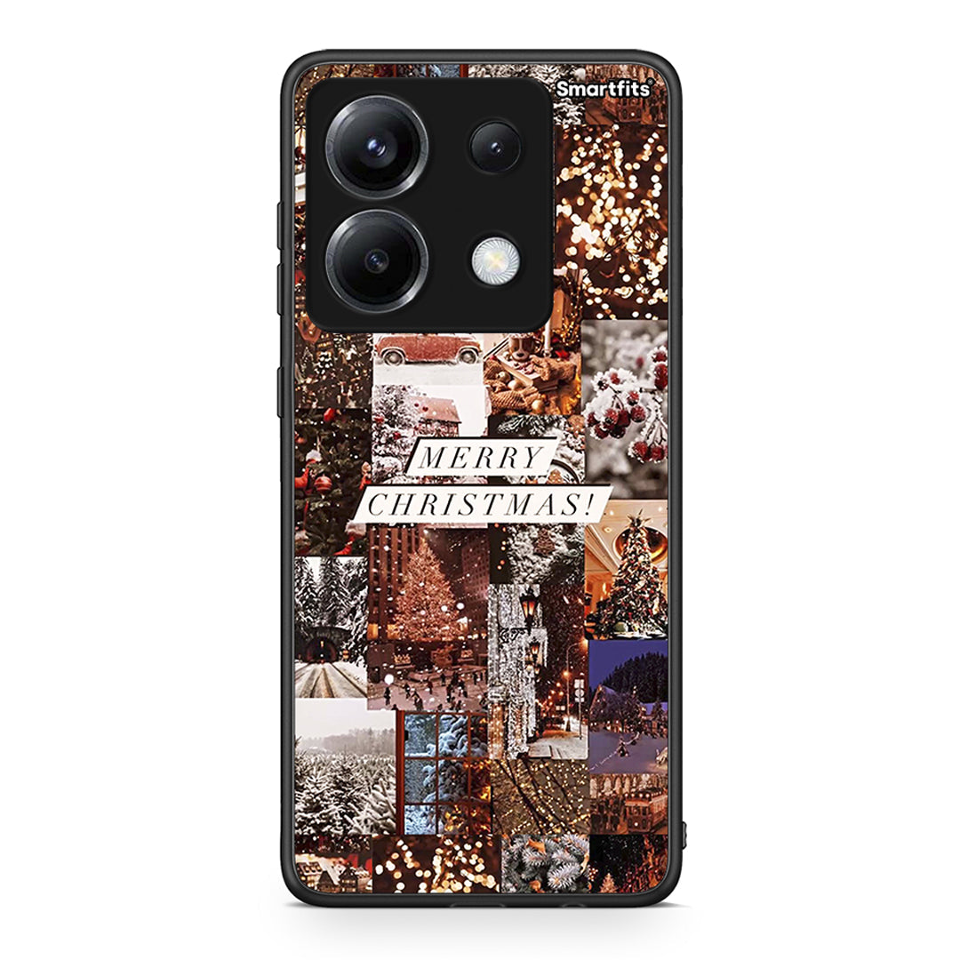 Xiaomi Poco X6 Xmas Collage θήκη από τη Smartfits με σχέδιο στο πίσω μέρος και μαύρο περίβλημα | Smartphone case with colorful back and black bezels by Smartfits