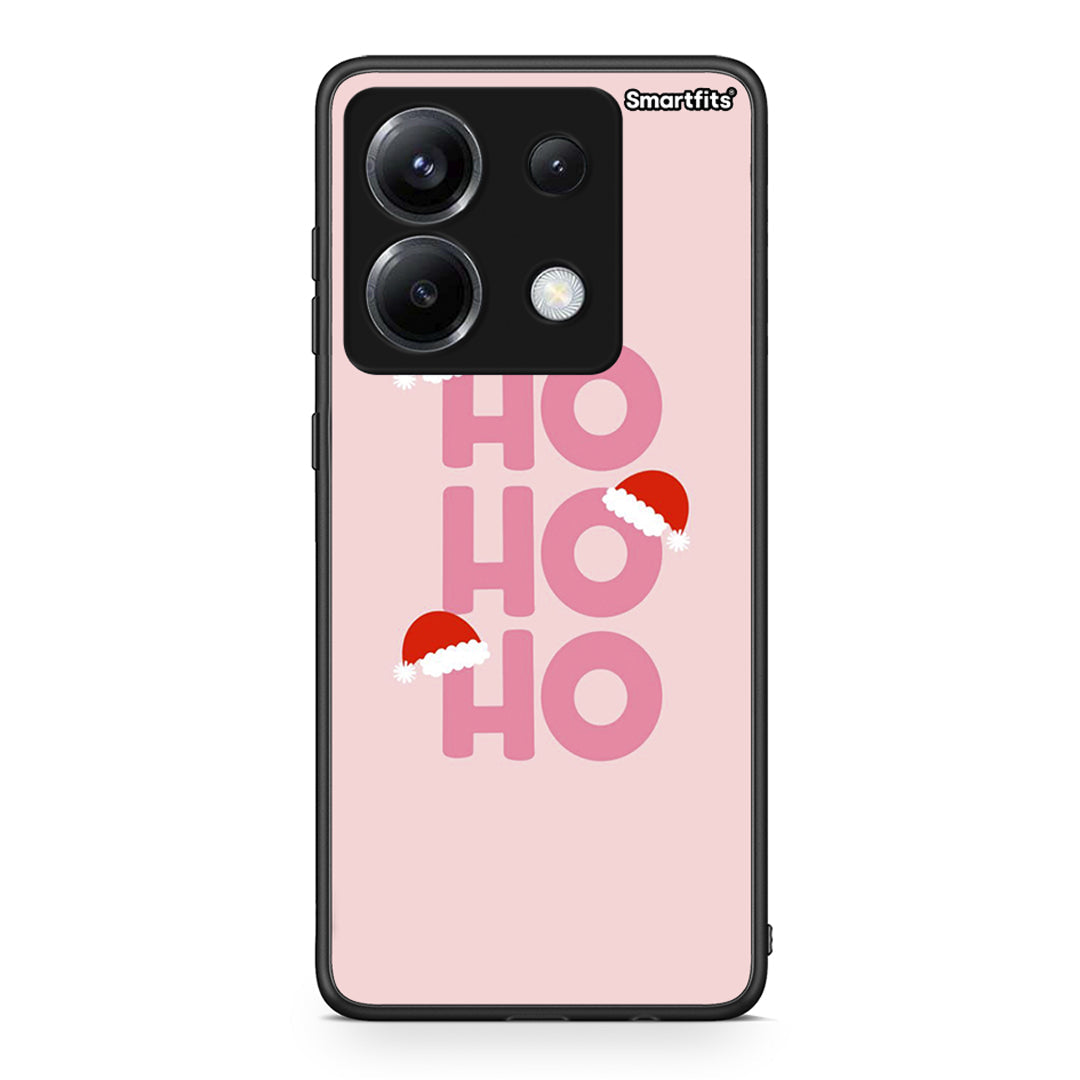 Xiaomi Poco X6 Xmas Ho Ho Ho θήκη από τη Smartfits με σχέδιο στο πίσω μέρος και μαύρο περίβλημα | Smartphone case with colorful back and black bezels by Smartfits