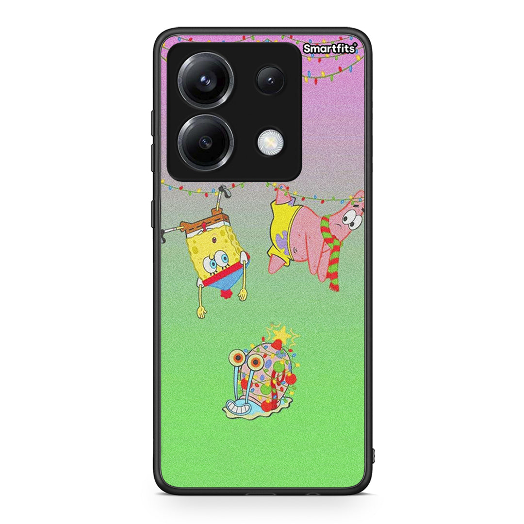 Xiaomi Poco X6 Xmas Lights θήκη από τη Smartfits με σχέδιο στο πίσω μέρος και μαύρο περίβλημα | Smartphone case with colorful back and black bezels by Smartfits