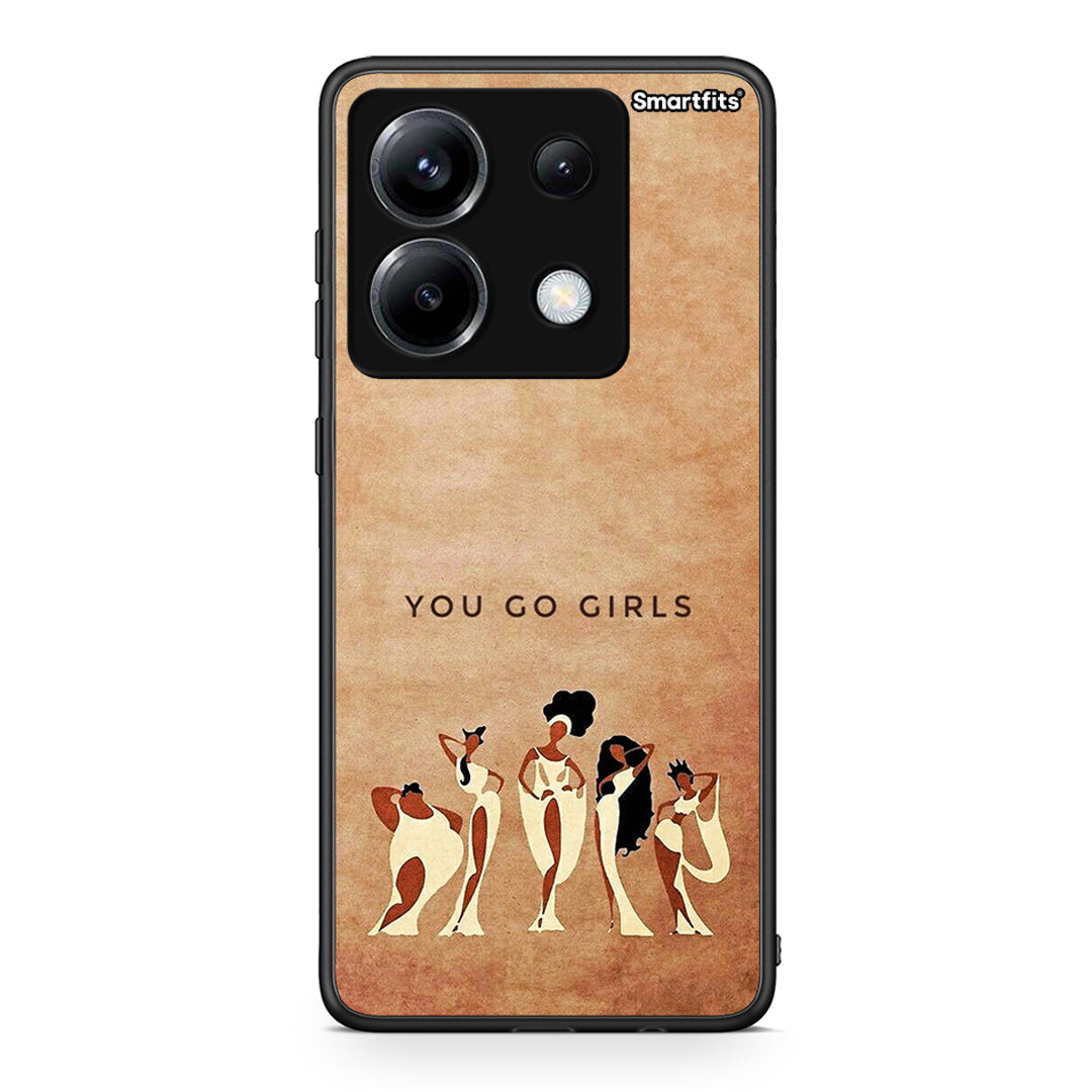 Xiaomi Poco X6 You Go Girl θήκη από τη Smartfits με σχέδιο στο πίσω μέρος και μαύρο περίβλημα | Smartphone case with colorful back and black bezels by Smartfits