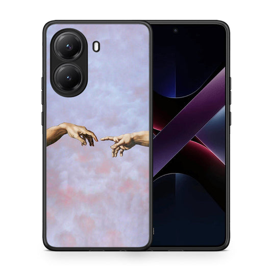 Θήκη Xiaomi Poco X7 Pro Adam Hand από τη Smartfits με σχέδιο στο πίσω μέρος και μαύρο περίβλημα | Xiaomi Poco X7 Pro Adam Hand case with colorful back and black bezels