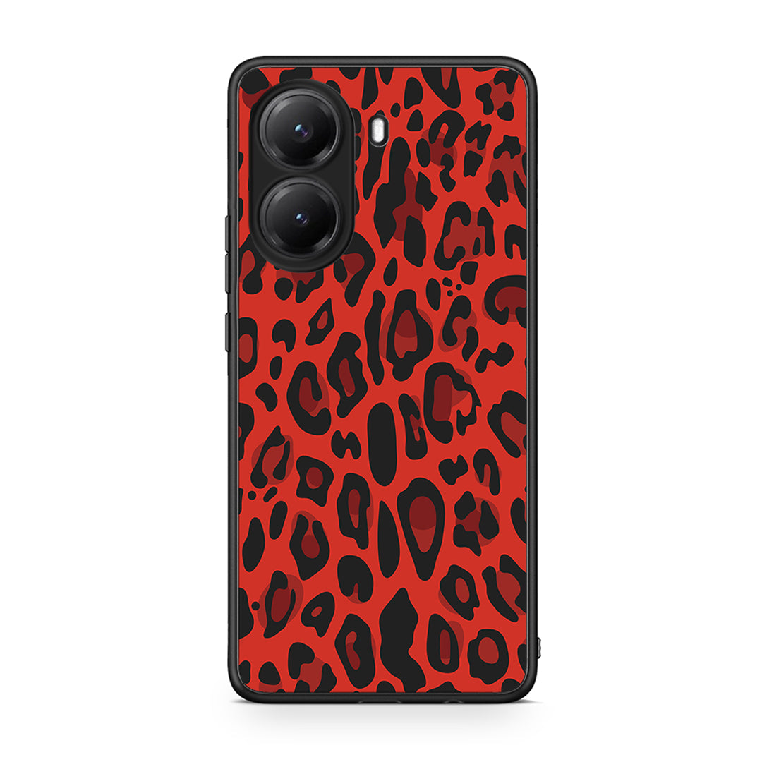 4 - Xiaomi Poco X7 Pro Red Leopard Animal case, cover, bumper