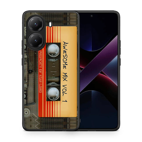 Θήκη Xiaomi Poco X7 Pro Awesome Mix από τη Smartfits με σχέδιο στο πίσω μέρος και μαύρο περίβλημα | Xiaomi Poco X7 Pro Awesome Mix case with colorful back and black bezels