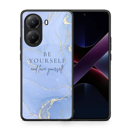 Θήκη Xiaomi Poco X7 Pro Be Yourself από τη Smartfits με σχέδιο στο πίσω μέρος και μαύρο περίβλημα | Xiaomi Poco X7 Pro Be Yourself case with colorful back and black bezels