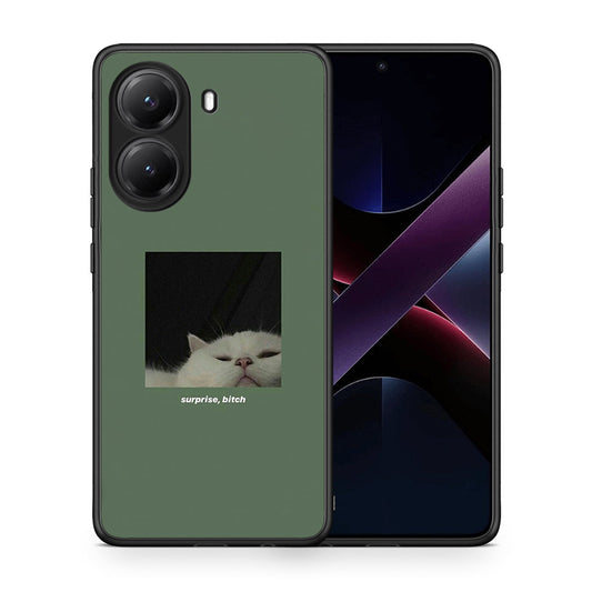 Θήκη Xiaomi Poco X7 Pro Bitch Surprise από τη Smartfits με σχέδιο στο πίσω μέρος και μαύρο περίβλημα | Xiaomi Poco X7 Pro Bitch Surprise case with colorful back and black bezels