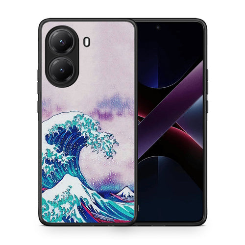 Θήκη Xiaomi Poco X7 Pro Blue Waves από τη Smartfits με σχέδιο στο πίσω μέρος και μαύρο περίβλημα | Xiaomi Poco X7 Pro Blue Waves case with colorful back and black bezels