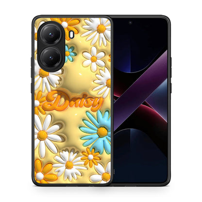 Θήκη Xiaomi Poco X7 Pro Bubble Daisies από τη Smartfits με σχέδιο στο πίσω μέρος και μαύρο περίβλημα | Xiaomi Poco X7 Pro Bubble Daisies case with colorful back and black bezels