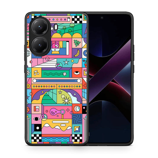 Θήκη Xiaomi Poco X7 Pro Bubbles Soap από τη Smartfits με σχέδιο στο πίσω μέρος και μαύρο περίβλημα | Xiaomi Poco X7 Pro Bubbles Soap case with colorful back and black bezels