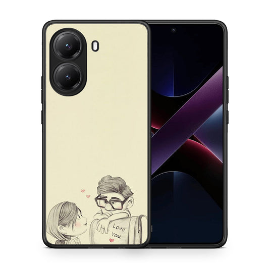 Θήκη Xiaomi Poco X7 Pro Carl And Ellie από τη Smartfits με σχέδιο στο πίσω μέρος και μαύρο περίβλημα | Xiaomi Poco X7 Pro Carl And Ellie case with colorful back and black bezels