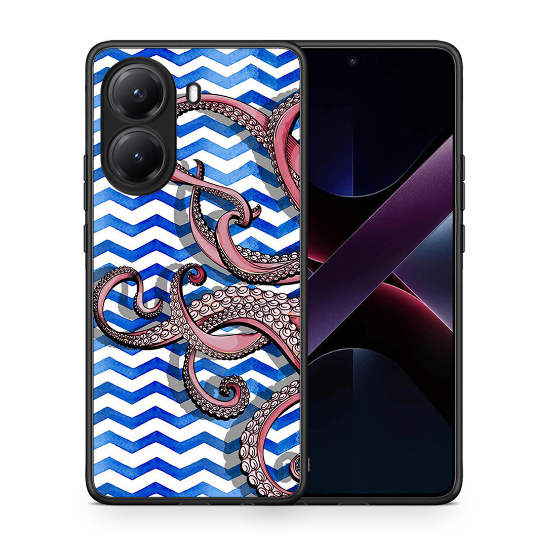 Θήκη Xiaomi Poco X7 Pro Chevron Devilfish από τη Smartfits με σχέδιο στο πίσω μέρος και μαύρο περίβλημα | Xiaomi Poco X7 Pro Chevron Devilfish case with colorful back and black bezels