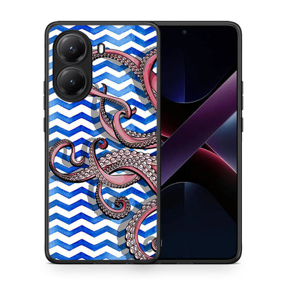 Θήκη Xiaomi Poco X7 Pro Chevron Devilfish από τη Smartfits με σχέδιο στο πίσω μέρος και μαύρο περίβλημα | Xiaomi Poco X7 Pro Chevron Devilfish case with colorful back and black bezels