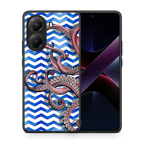 Θήκη Xiaomi Poco X7 Pro Chevron Devilfish από τη Smartfits με σχέδιο στο πίσω μέρος και μαύρο περίβλημα | Xiaomi Poco X7 Pro Chevron Devilfish case with colorful back and black bezels