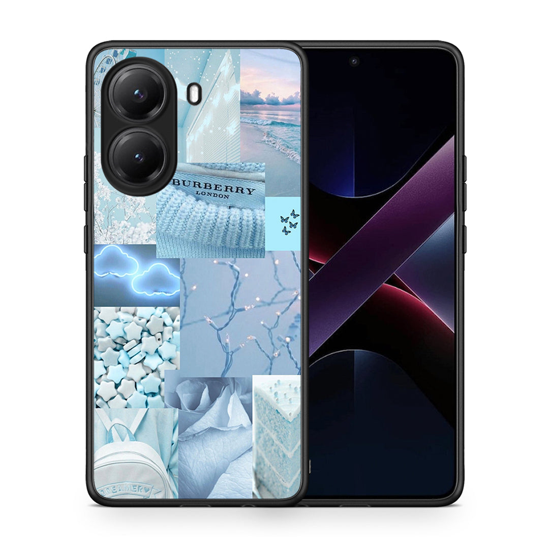 Θήκη Xiaomi Poco X7 Pro Ciel Aesthetic Collage από τη Smartfits με σχέδιο στο πίσω μέρος και μαύρο περίβλημα | Xiaomi Poco X7 Pro Ciel Aesthetic Collage case with colorful back and black bezels