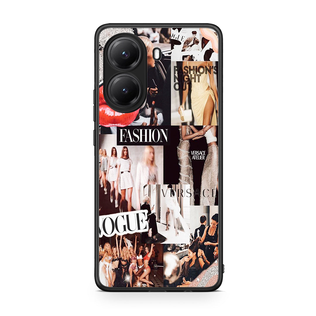 Xiaomi Poco X7 Pro Collage Fashion Θήκη Αγίου Βαλεντίνου από τη Smartfits με σχέδιο στο πίσω μέρος και μαύρο περίβλημα | Smartphone case with colorful back and black bezels by Smartfits