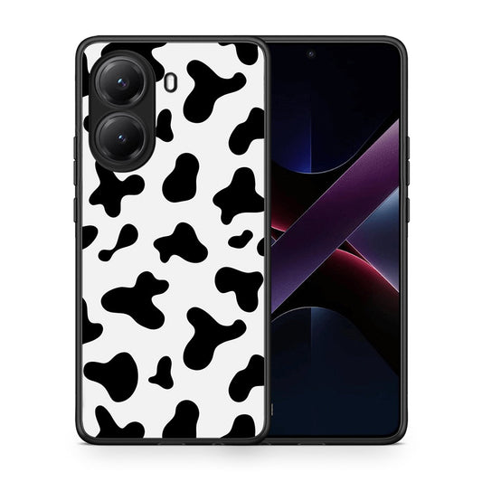 Θήκη Xiaomi Poco X7 Pro Cow Print από τη Smartfits με σχέδιο στο πίσω μέρος και μαύρο περίβλημα | Xiaomi Poco X7 Pro Cow Print case with colorful back and black bezels