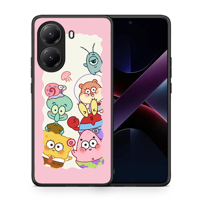Θήκη Xiaomi Poco X7 Pro Cute Companion από τη Smartfits με σχέδιο στο πίσω μέρος και μαύρο περίβλημα | Xiaomi Poco X7 Pro Cute Companion case with colorful back and black bezels