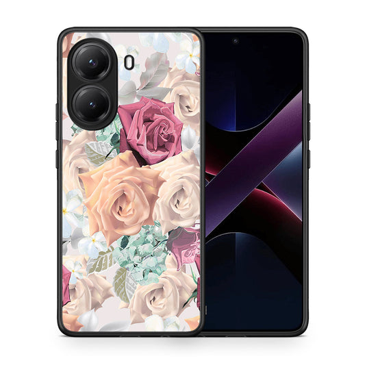 Θήκη Xiaomi Poco X7 Pro Bouquet Floral από τη Smartfits με σχέδιο στο πίσω μέρος και μαύρο περίβλημα | Xiaomi Poco X7 Pro Bouquet Floral case with colorful back and black bezels