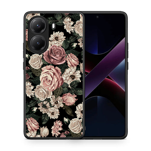 Θήκη Xiaomi Poco X7 Pro Wild Roses Flower από τη Smartfits με σχέδιο στο πίσω μέρος και μαύρο περίβλημα | Xiaomi Poco X7 Pro Wild Roses Flower case with colorful back and black bezels