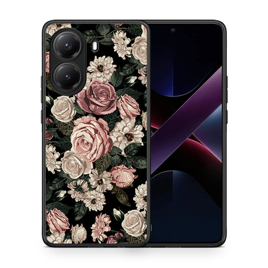 Θήκη Xiaomi Poco X7 Pro Wild Roses Flower από τη Smartfits με σχέδιο στο πίσω μέρος και μαύρο περίβλημα | Xiaomi Poco X7 Pro Wild Roses Flower case with colorful back and black bezels