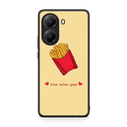 Xiaomi Poco X7 Pro Fries Before Guys Θήκη Αγίου Βαλεντίνου από τη Smartfits με σχέδιο στο πίσω μέρος και μαύρο περίβλημα | Smartphone case with colorful back and black bezels by Smartfits