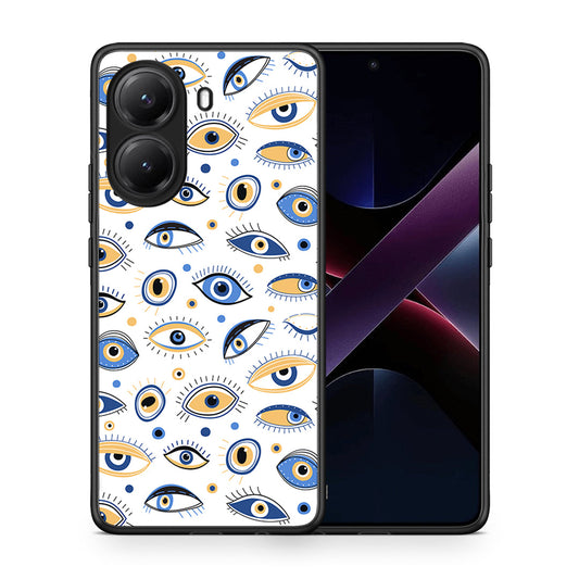 Θήκη Xiaomi Poco X7 Pro Ftou Ftou από τη Smartfits με σχέδιο στο πίσω μέρος και μαύρο περίβλημα | Xiaomi Poco X7 Pro Ftou Ftou case with colorful back and black bezels