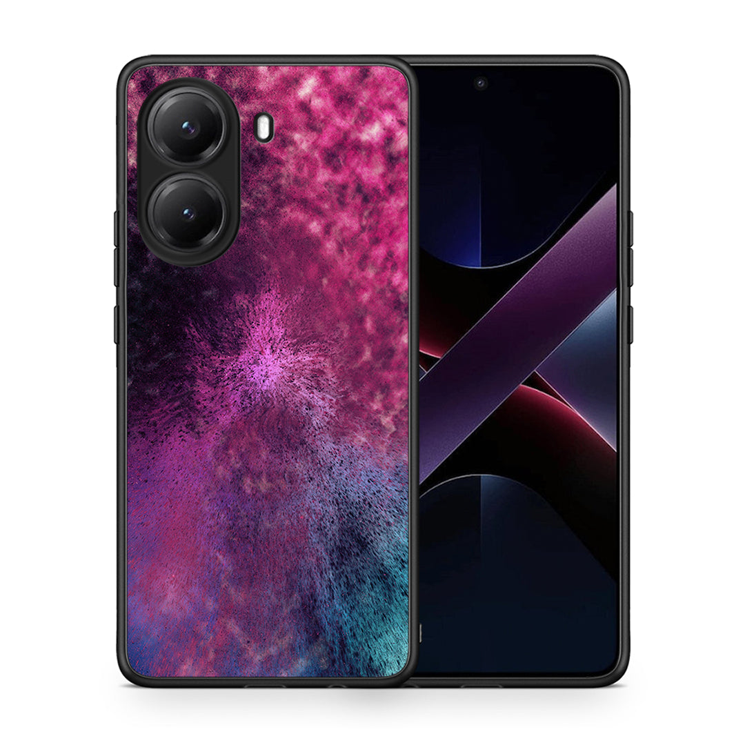 Θήκη Xiaomi Poco X7 Pro Aurora Galaxy από τη Smartfits με σχέδιο στο πίσω μέρος και μαύρο περίβλημα | Xiaomi Poco X7 Pro Aurora Galaxy case with colorful back and black bezels