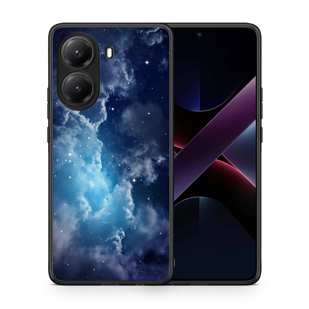 Θήκη Xiaomi Poco X7 Pro Blue Sky Galaxy από τη Smartfits με σχέδιο στο πίσω μέρος και μαύρο περίβλημα | Xiaomi Poco X7 Pro Blue Sky Galaxy case with colorful back and black bezels
