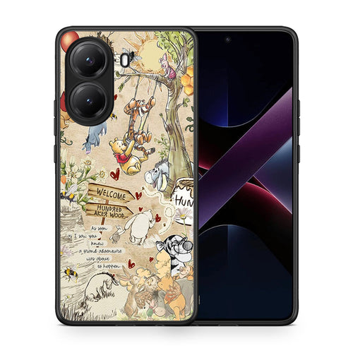 Θήκη Xiaomi Poco X7 Pro Happy Friends από τη Smartfits με σχέδιο στο πίσω μέρος και μαύρο περίβλημα | Xiaomi Poco X7 Pro Happy Friends case with colorful back and black bezels