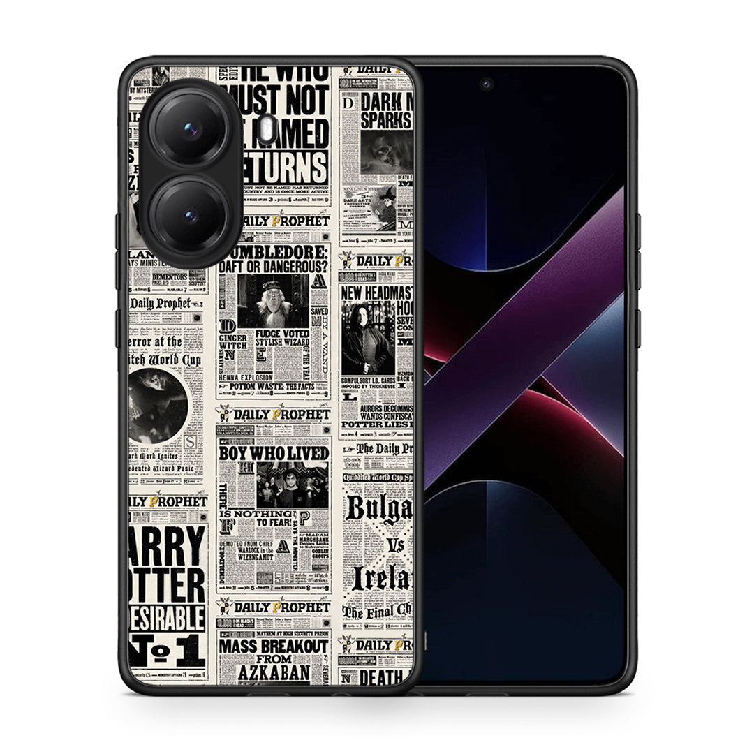 Θήκη Xiaomi Poco X7 Pro Harry Paper από τη Smartfits με σχέδιο στο πίσω μέρος και μαύρο περίβλημα | Xiaomi Poco X7 Pro Harry Paper case with colorful back and black bezels