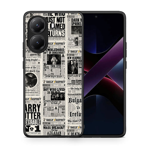 Θήκη Xiaomi Poco X7 Pro Harry Paper από τη Smartfits με σχέδιο στο πίσω μέρος και μαύρο περίβλημα | Xiaomi Poco X7 Pro Harry Paper case with colorful back and black bezels