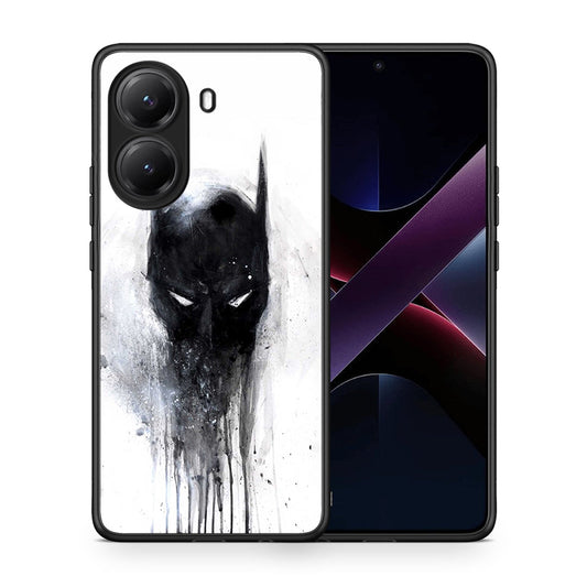 Θήκη Xiaomi Poco X7 Pro Paint Bat Hero από τη Smartfits με σχέδιο στο πίσω μέρος και μαύρο περίβλημα | Xiaomi Poco X7 Pro Paint Bat Hero case with colorful back and black bezels