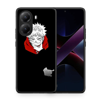 Θήκη Xiaomi Poco X7 Pro Itadori Anime από τη Smartfits με σχέδιο στο πίσω μέρος και μαύρο περίβλημα | Xiaomi Poco X7 Pro Itadori Anime case with colorful back and black bezels