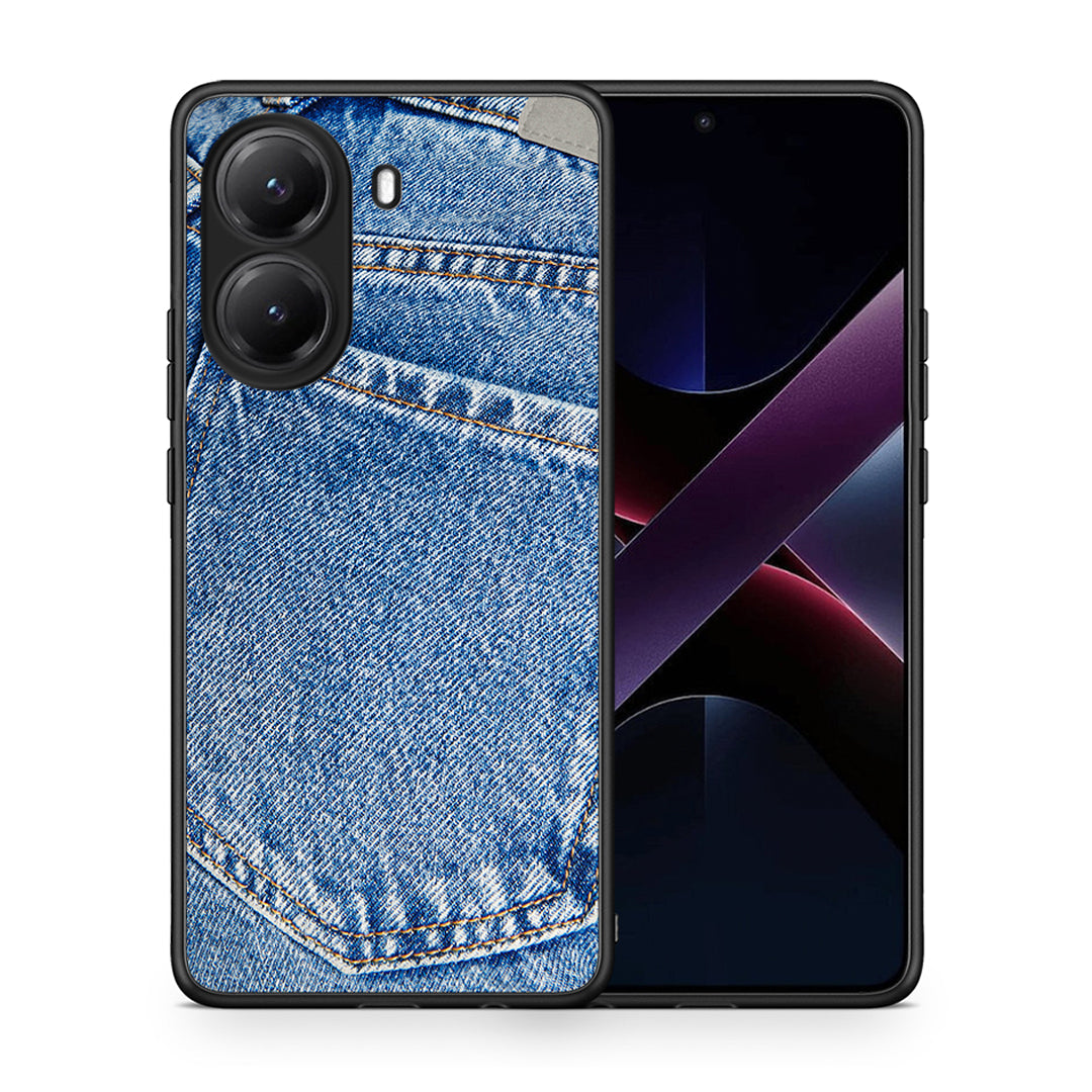 Θήκη Xiaomi Poco X7 Pro Jeans Pocket από τη Smartfits με σχέδιο στο πίσω μέρος και μαύρο περίβλημα | Xiaomi Poco X7 Pro Jeans Pocket case with colorful back and black bezels
